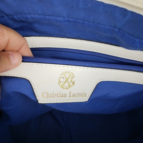 Christian Lacroix Tote White Faux Leather.Pe..ctop - Picture 6 of 11